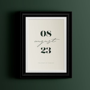 Personalized Wedding Sign, Wall Decor, Custom Marriage Anniversary Date, Home Decor, Digital Download, Gift For Her, Wedding Present, Date