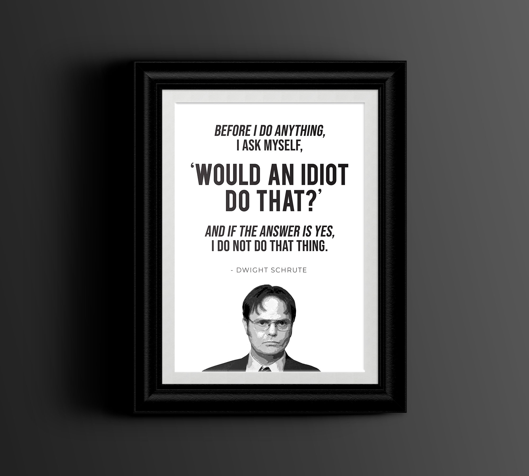 The Office Michael Scott + Dwight Schrute Motivational Quote Frame Wall Art  Decor 8x10 The Office Gift - You Miss 100% Of The Shots You Dont Take 