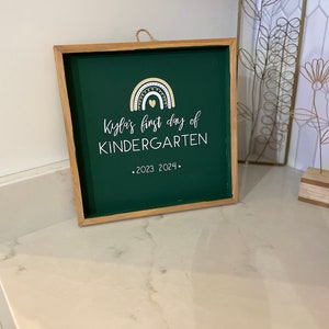 My First Day of Kindergarten Sign, First Day of School Sign, Printable ...