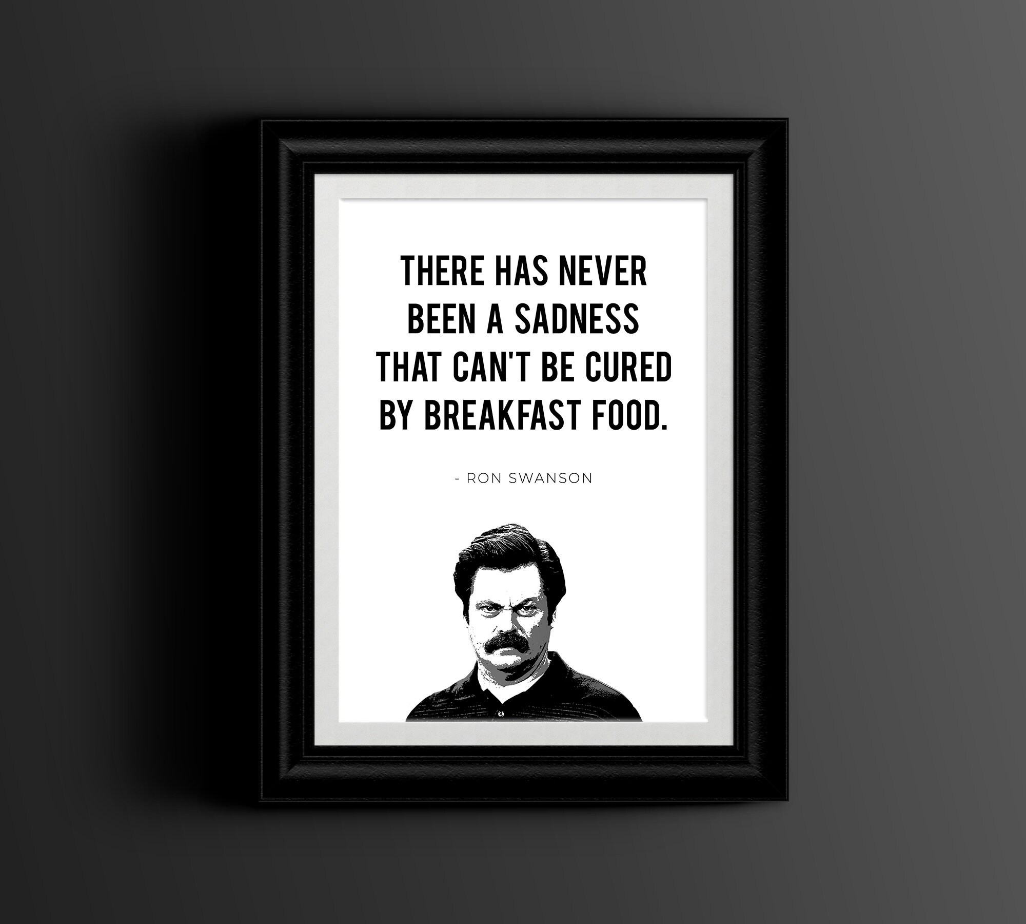 Ron Swanson Quote, Parks and Rec TV Show, Printable Wall Art Instant