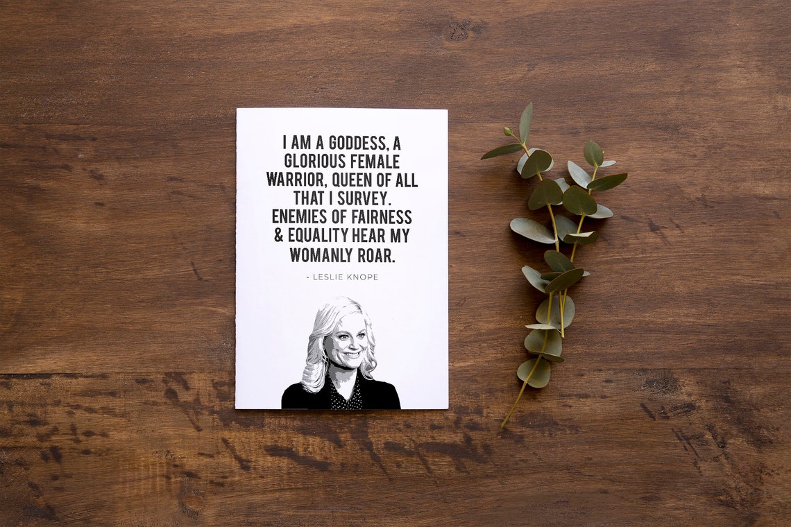 Leslie Knope Quote Parks and Rec TV Show Printable Wall Art - Etsy
