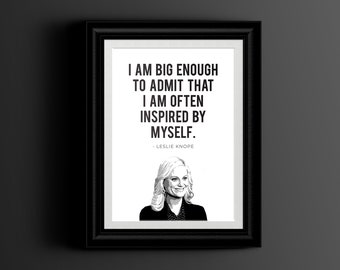 Leslie Knope Quote Print, Parks and Rec TV Show (digitale download)