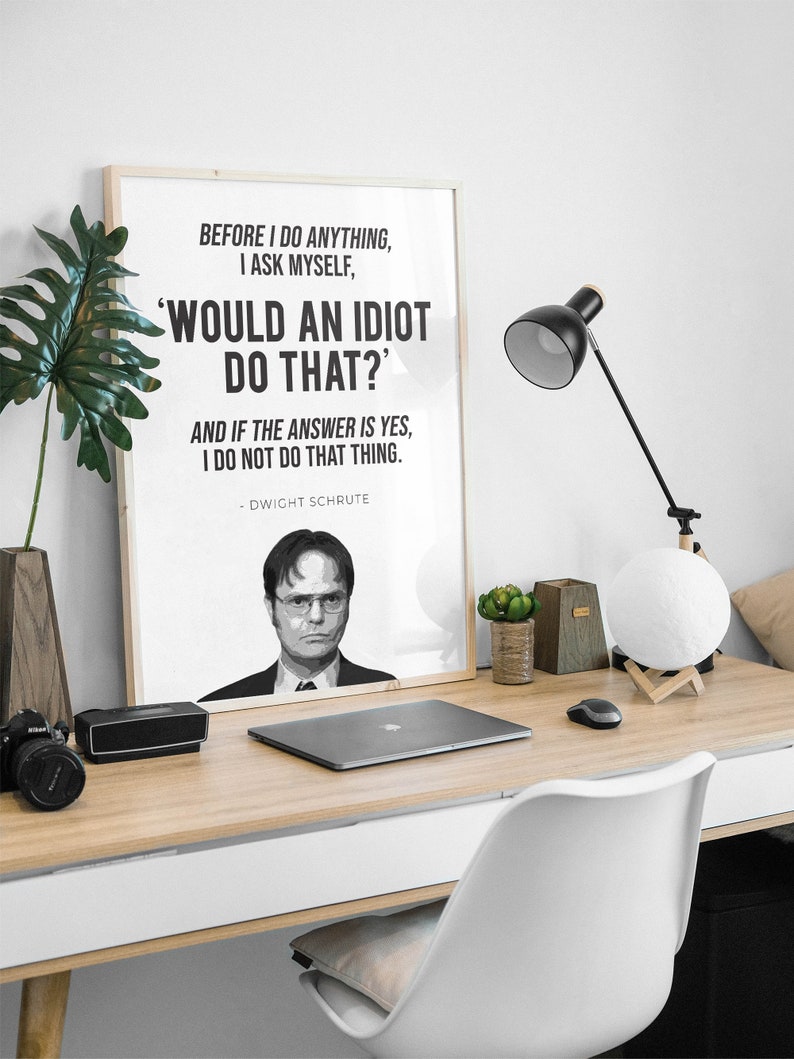 dwight schrute office quote printable wall art instant etsy