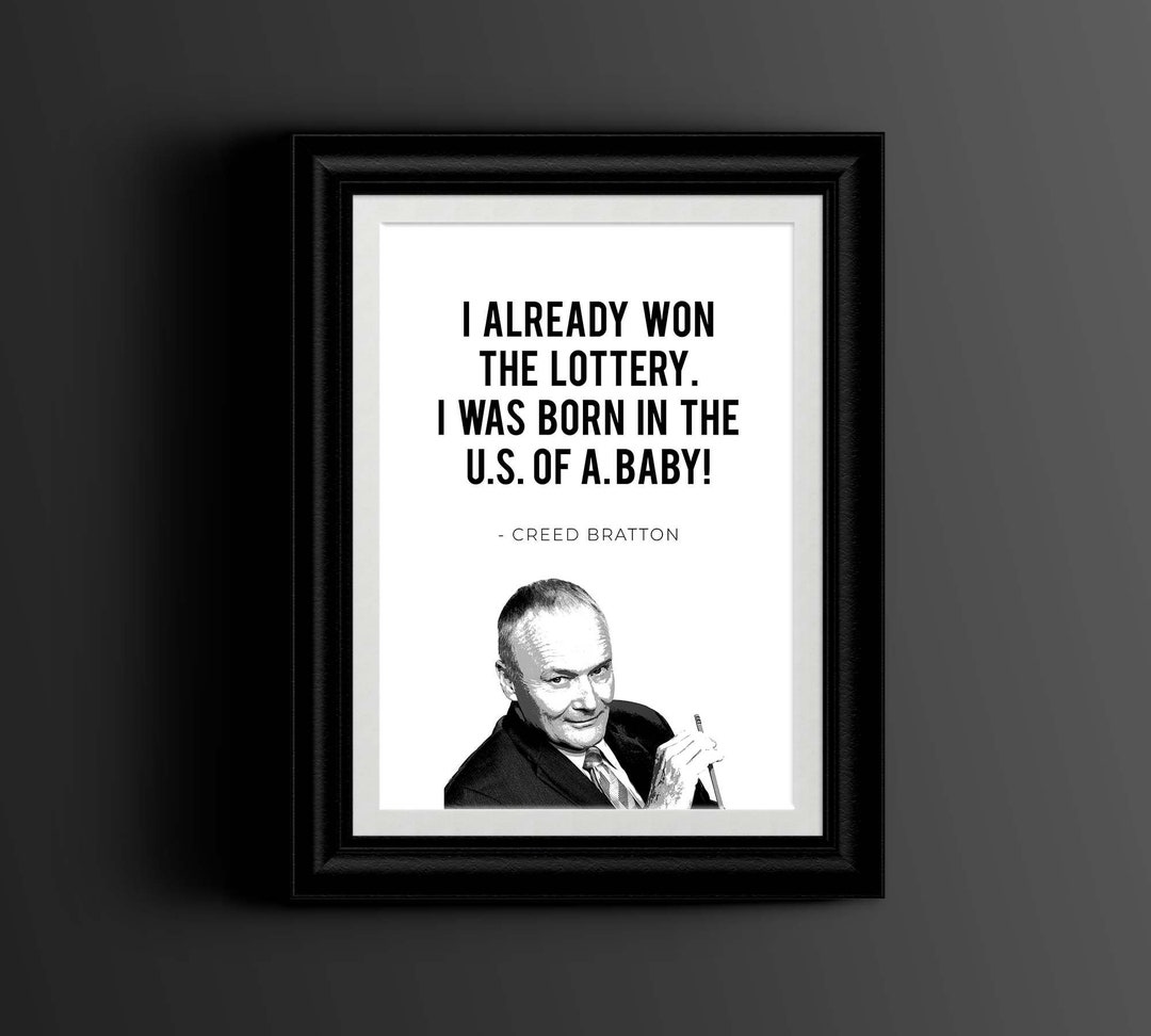 Creed Bratton Quote the Office Poster the Office TV Show Etsy