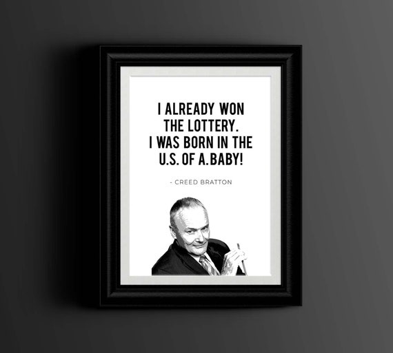 Creed Bratton Quote the Office Poster the Office TV Show - Etsy