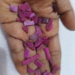 Raw natural ruby dyed,ruby rough slice fine pink,red color quality tiny piece small rough for Jewelry craft work healing powers gemstone AAA zdjęcie 7