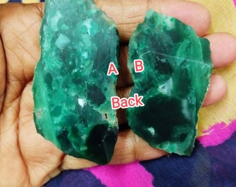 NO DYEDCHALCEDONY green chalce Raw unpolish slice chalcedony rough slabs genuine specimen chalcedony beautiful chalcedony healing pendant