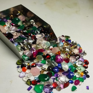 Mixed Semi Precious cut Gemstones 1-20mm, Random Assorted Loose Stones Sold by Weight, Natural Gemstone Mix for Jewelry Making