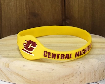 Central Michigan University Chippewas Silicone Bracelet Wristband - Officially licensed NCAA