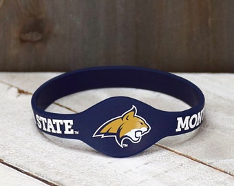 Montana State University Bobcats Silicone Bracelet or Wristband - Officially licensed NCAA