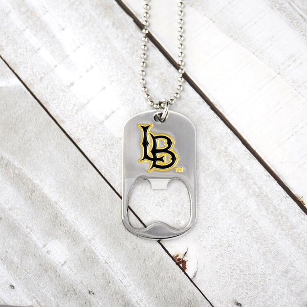 California State University Long Beach State Cal State CSU LB Dog Tag Necklace bottle opener - Officially Licensed NCAA