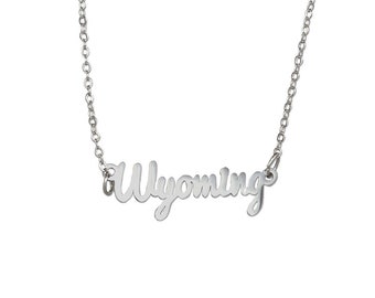 University of Wyoming Cowboys Cowgirls Wyoming Script Necklace Necklace Officially licensed NCAA