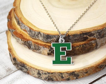 Eastern Michigan University green E Logo Necklace Officially licensed NCAA