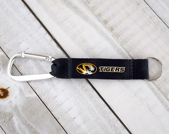 Mizzou or University of Missouri Truman the Tiger Lanyard Keychain Key Fob Wristlet - Officially Licensed NCAA