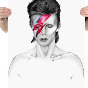 David Bowie - Bleistift Kunstdruck Poster!