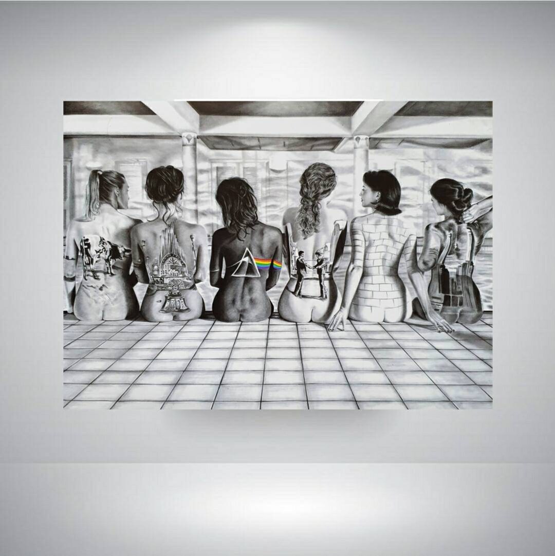 Pink Floyd Back Catalog Pencil Art Print Etsy