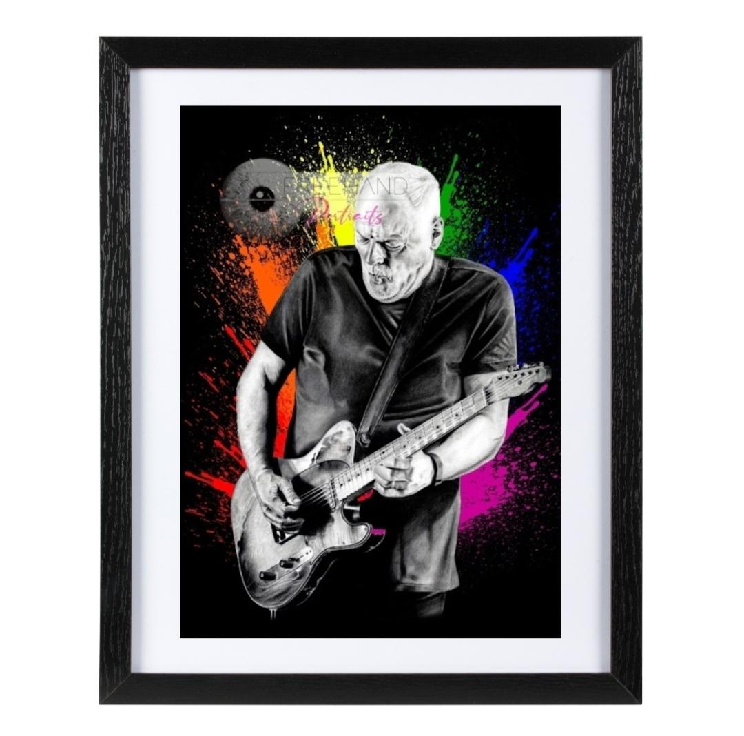 David Gilmour Pink Floyd - Pencil Art Print!