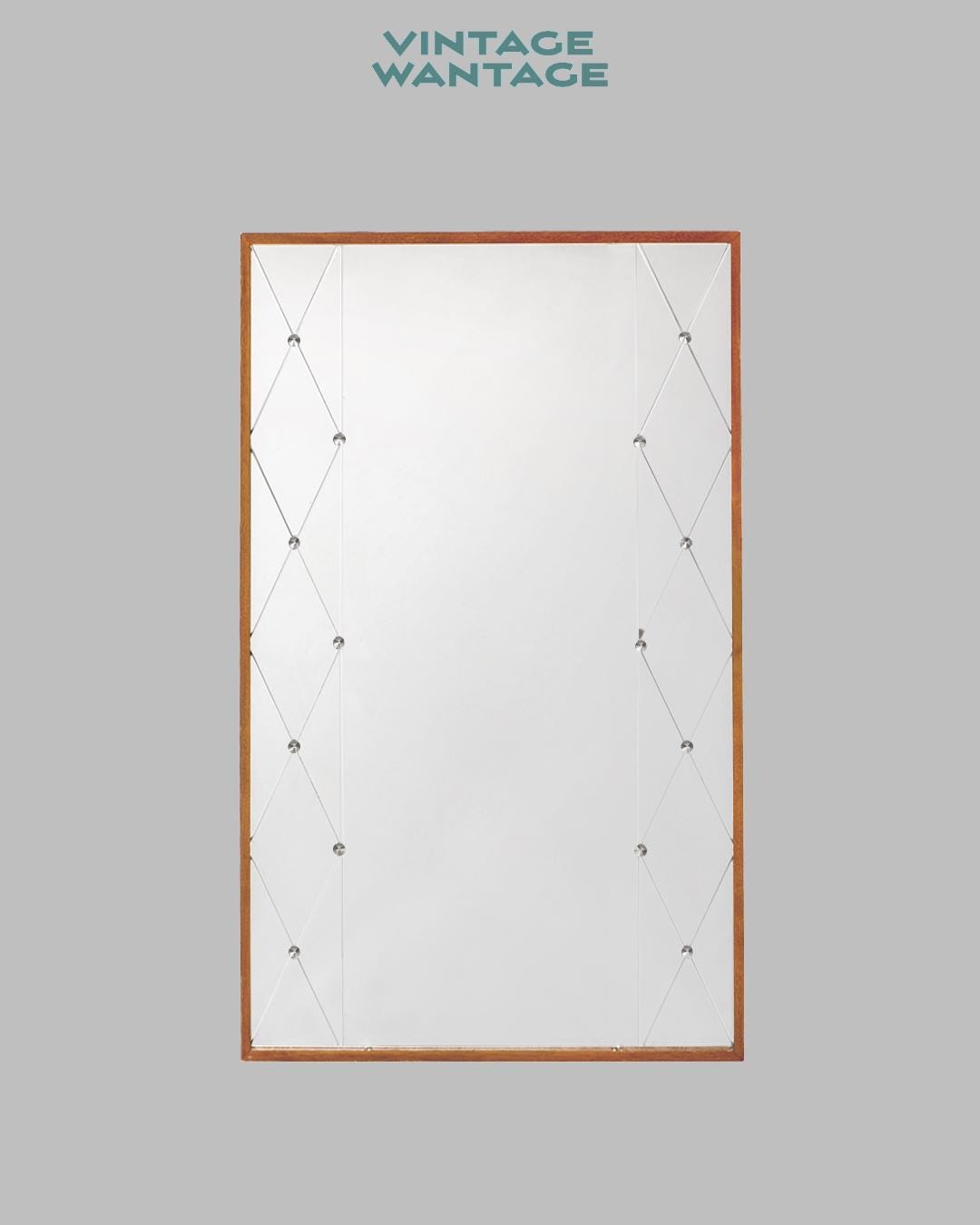 Vintage Teak Mirror - Swedish Vintage 50s - 50s Mirror - Retro