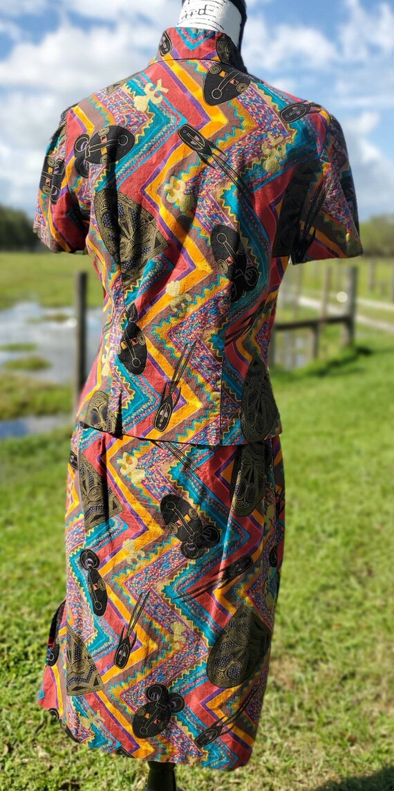 Vintage STUNNING 80s Handmade Three Piece African… - image 3