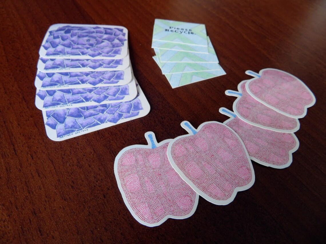 Tiny Apple Sticker Waterproof Etsy