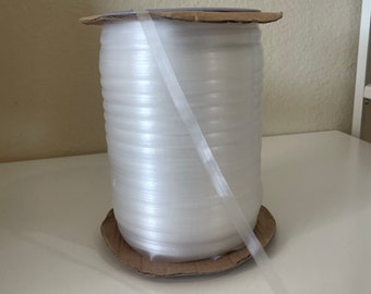 ENTIRE ROLL 1/4” Semi Transparent Elastic | Swimwear Elastic | 1450 YARDS |Transparent Elastic | Lingerie | Panty Garment Making