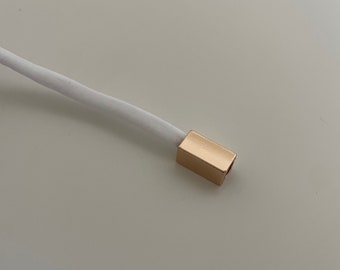 100 PCS BULK Swimwear Strap Cord Ends | Gold | rectangular cord ends | cord finish | rope end | stop cord | (LARGE)