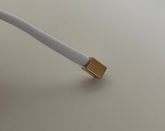 Swimwear Strap Cord Ends | GOLD | Rectangular cord ends | stop cord | cord finish | rope end | (SMALL)