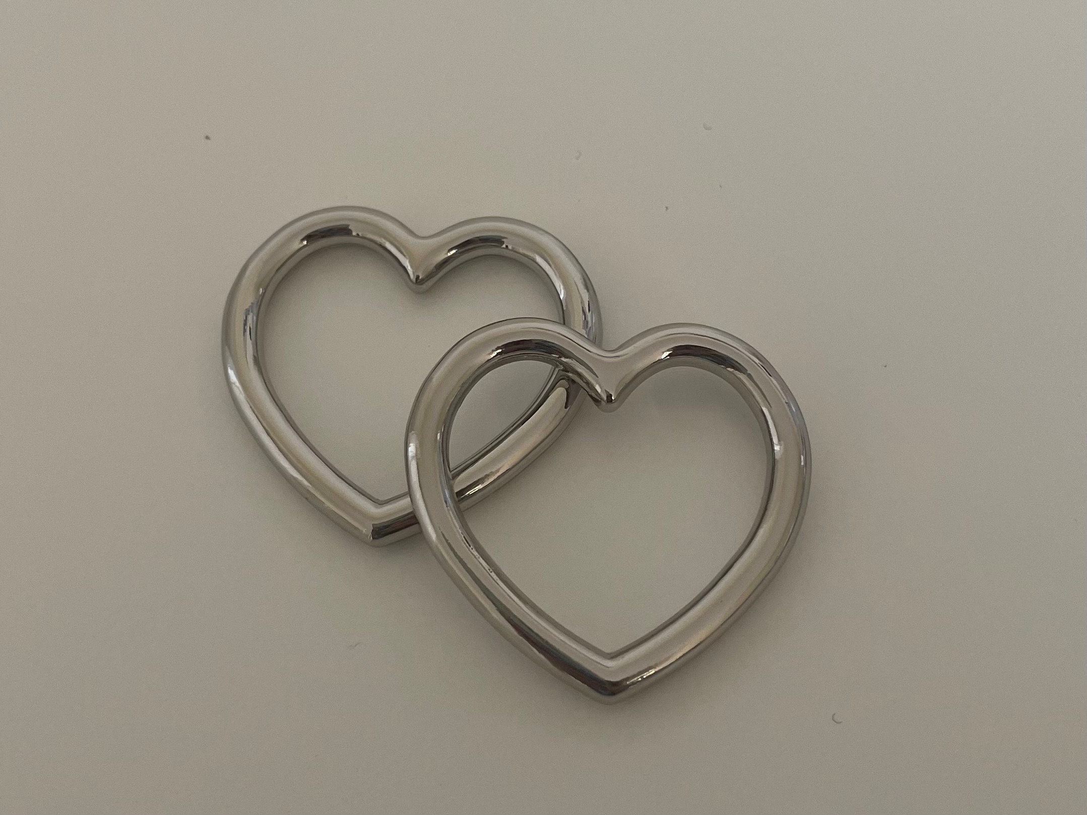 Heart-Shaped Vintage-Style Metal Clasp, 1 7/8 Long