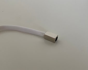 Swimwear Strap Cord Ends | SILVER | Rectangular cord ends | stop cord | cord finish | rope end | (LARGE)