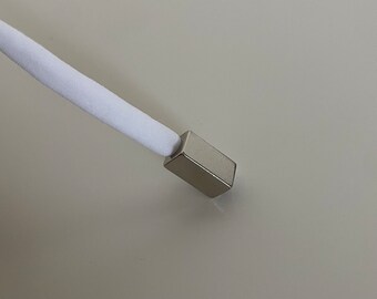 100 PCS BULK Swimwear Strap Cord Ends | Silver | rectangular cord ends | cord finish | rope end | stop cord | (LARGE)