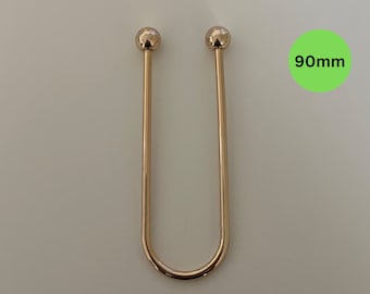 90mm U Ring, U buckle, Gold Metal Buckle
