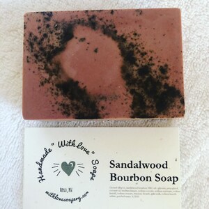 Sandalwood Bourbon Soap. Man Bar Soap.