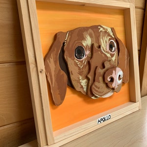 Custom Wooden Pet Portrait