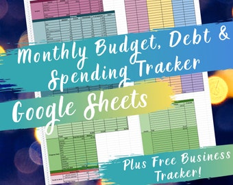 Monthly Budget Template | Zero-Based Budget | Google Sheets + Business Tracker! GOOGLE SHEETS
