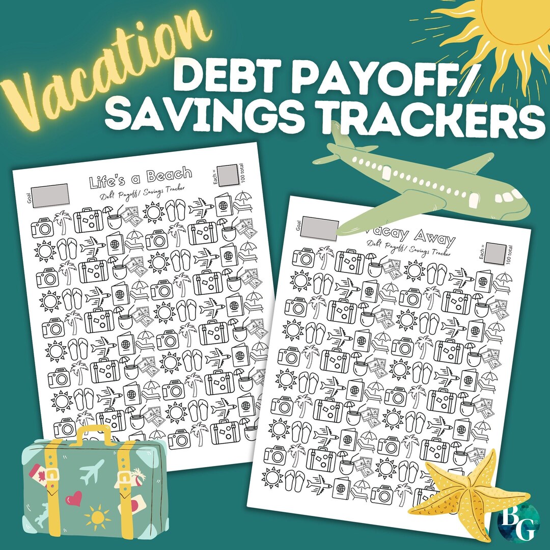 Vacation Savings Tracking Printable Charts - Etsy