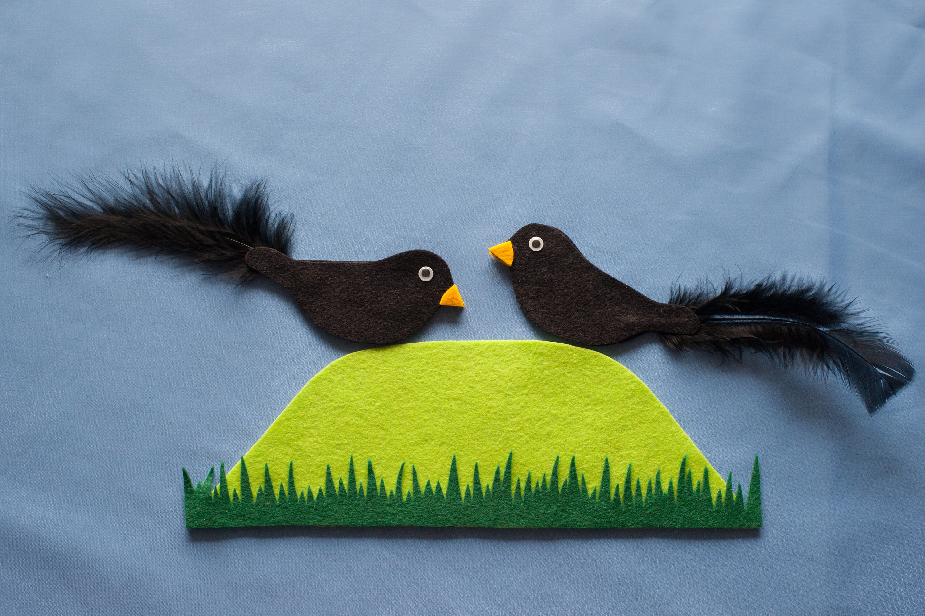 Two Little Blackbirds Felt Board Set SONG Nursery Rhyme Etsy