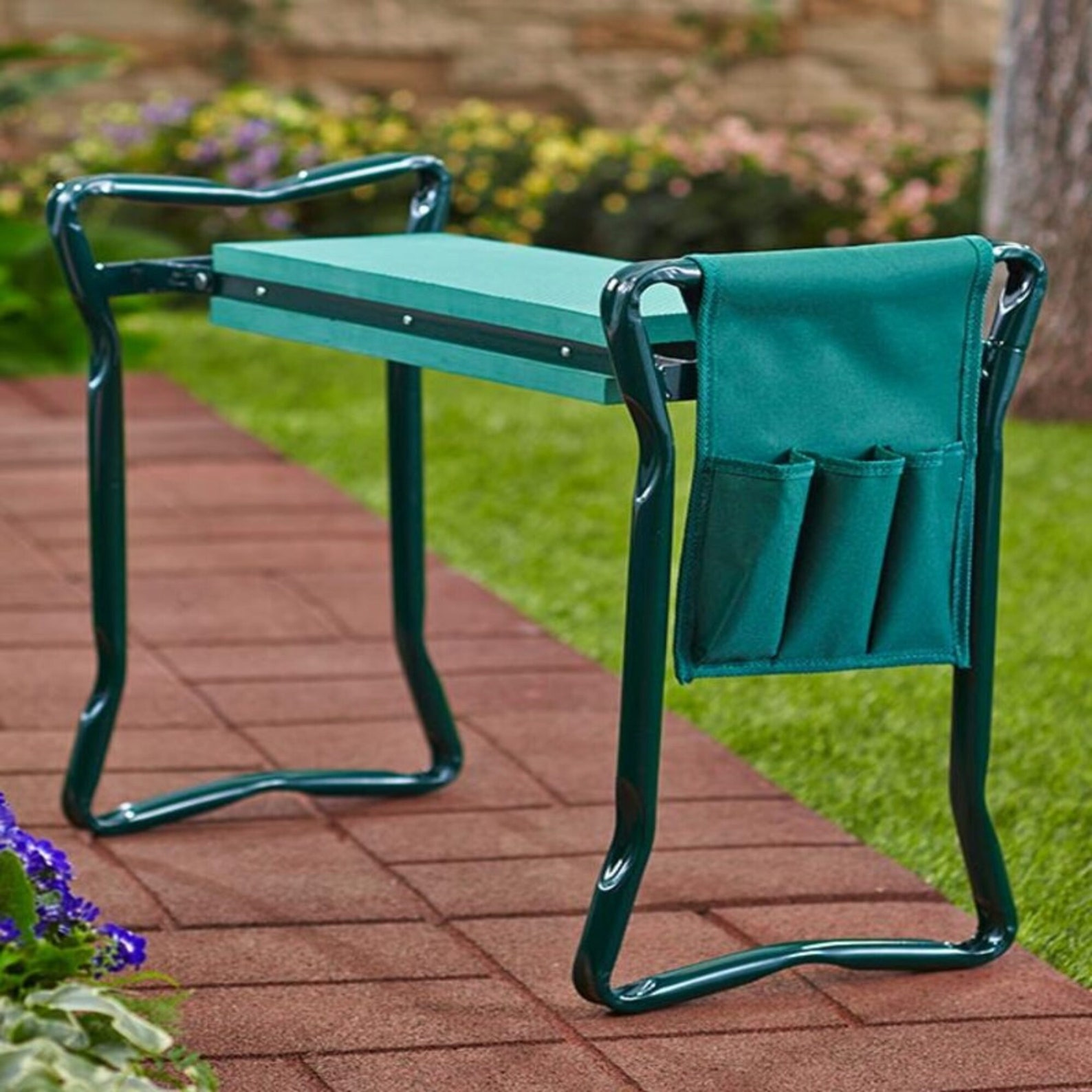 Folding Garden Kneeler Bench Kneeling Soft Eva Pad Seat With Etsy