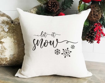 Let It Snow Christmas pillow, holiday cushion, Christmas cushions, holiday pillows, holiday décor, Christmas décor