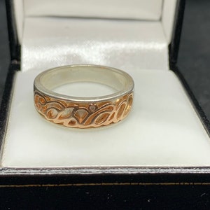 Clogau Silver & Welsh Gold Cariad Ring RRP £169.00 size O 
