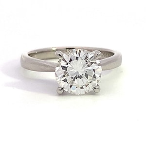 Magnificent Certificated Natural Diamond Solitaire Ring. 2.24ct H Vs2. Platinum.