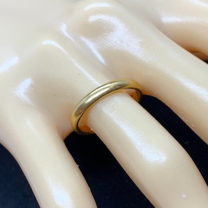 Vintage 22ct Gold Court Wedding Ring. London 1930. Timeless 3mm Band.