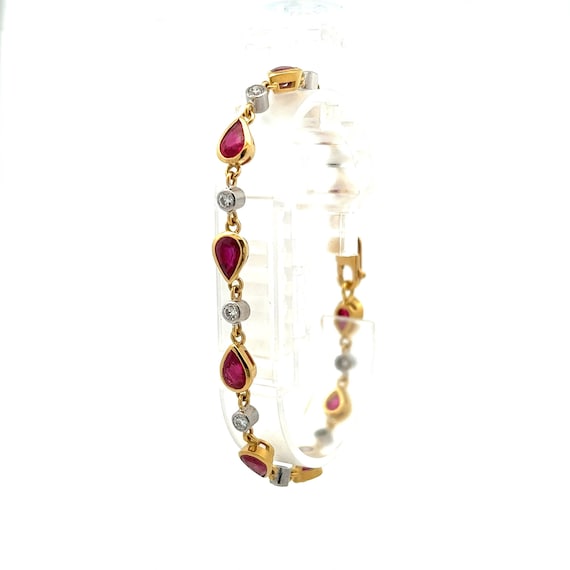 Ruby Tennis Bracelet in White Gold