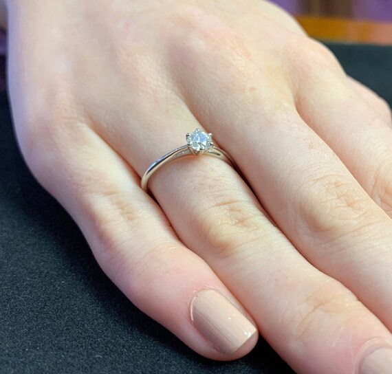 Certificated Diamond Engagement Ring. Single Ston… - image 2