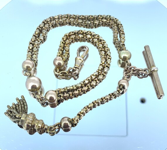 Excellent Antique 9ct Gold Albertina / Albert Watch C… - Gem