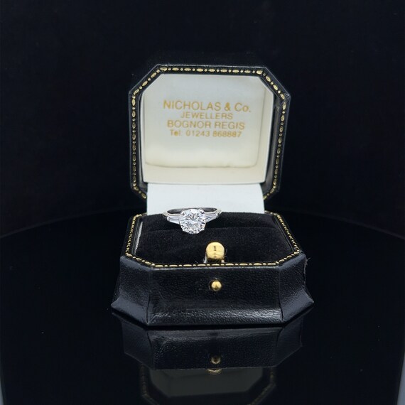Platinum Diamond Engagement Ring. Vintage Art Dec… - image 4