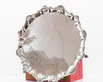 Antique George III Sterling Silver Salver London 1762. Very Heavy Quality. 39.2 Troy Ounces
