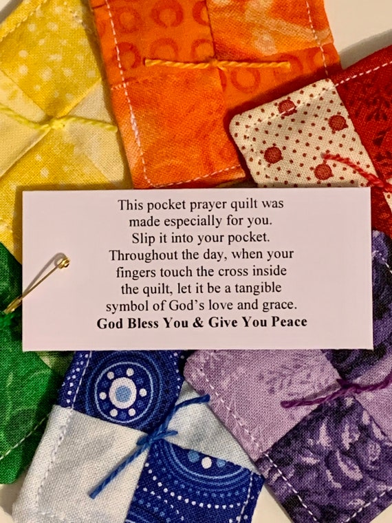 Pocket Prayer Quilt Rainbow Assortment Purple Blue - Etsy
