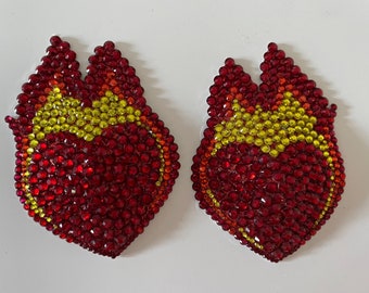 Hearts on fire nipple pasties