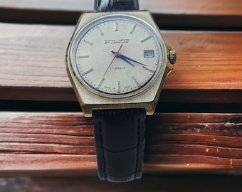 POLJOT Gilding 17 Jewels, Vintage watch Poljot, rare mechanical watch, Gift for him, retro wrist watch for men