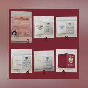 Passaporte da URSS União das Repúblicas Socialistas Soviéticas Documento Cartão Russo Ucraniano com Marcas D'água Cosplay Não Emitido Carimbado